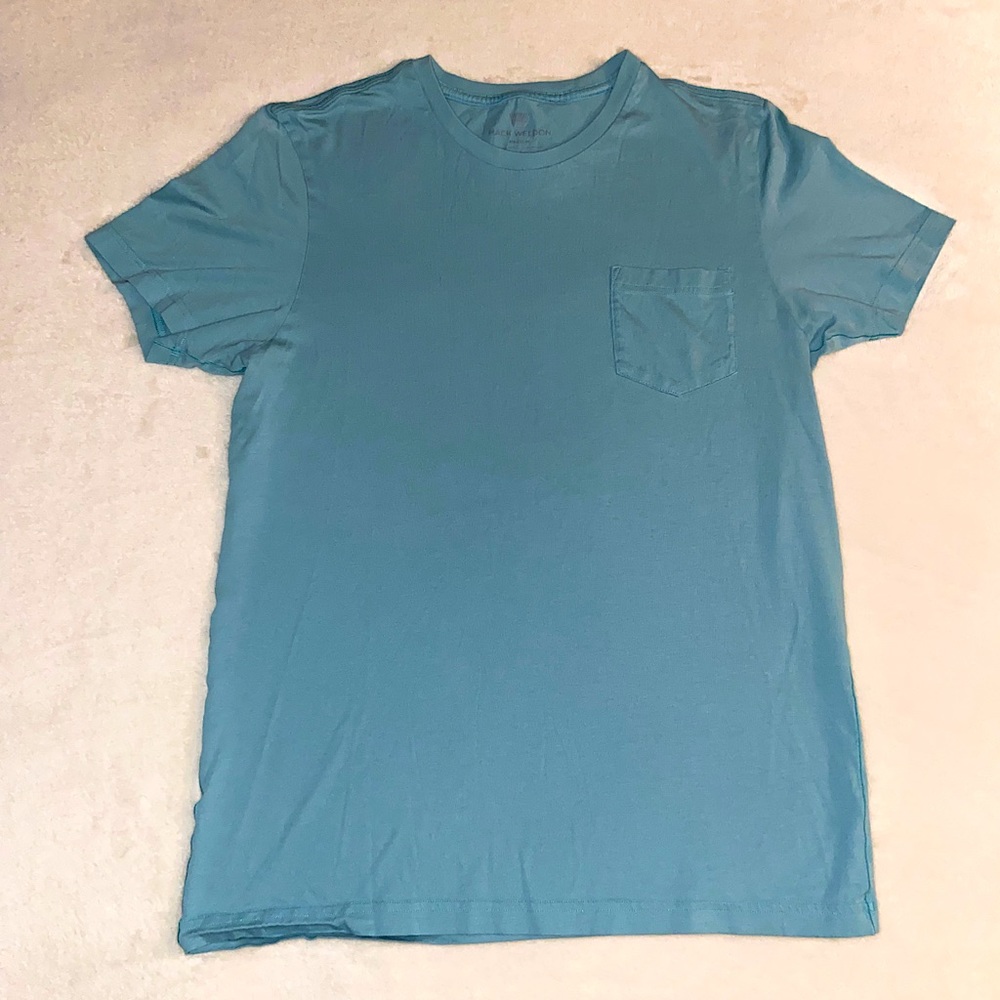 NWOT Men’s Mack Weldon Turquoise Pima Crewneck T-Shirt Size Large